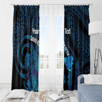 Personalised Tahiti Moorea Atoll Window Curtain Polynesian Sea Turtle LT14 - Polynesian Pride