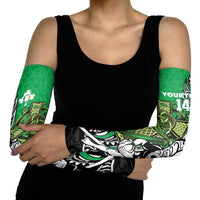 New Zealand and Ireland Rugby Custom Arm Sleeves Maori Tiki Fern Irish Celtic Cross LT14 - Polynesian Pride