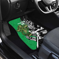 New Zealand and Ireland Rugby Custom Car Mats Maori Tiki Fern Irish Celtic Cross LT14 - Polynesian Pride