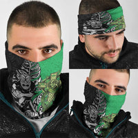 New Zealand and Ireland Rugby Custom Neck Gaiter Maori Tiki Fern Irish Celtic Cross LT14 - Polynesian Pride