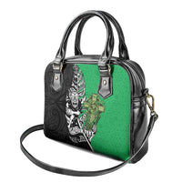 New Zealand and Ireland Rugby Custom Shoulder Handbag Maori Tiki Fern Irish Celtic Cross LT14 - Polynesian Pride