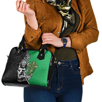 New Zealand and Ireland Rugby Custom Shoulder Handbag Maori Tiki Fern Irish Celtic Cross LT14 - Polynesian Pride