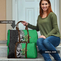 New Zealand and Ireland Rugby Custom Travel Bag Maori Tiki Fern Irish Celtic Cross LT14 - Polynesian Pride
