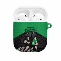 New Zealand and Ireland Rugby AirPods Case Chicago 2025 Go All Black Shamrocks LT14 Black - Polynesian Pride