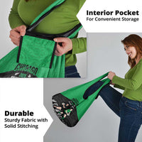 New Zealand and Ireland Rugby Grocery Bag Chicago 2025 Go All Black Shamrocks LT14 - Polynesian Pride
