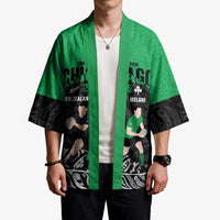 New Zealand and Ireland Rugby Custom Kimono Chicago 2025 Go All Black Shamrocks LT14 - Polynesian Pride
