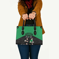 New Zealand and Ireland Rugby Leather Bag Chicago 2025 Go All Black Shamrocks LT14 - Polynesian Pride