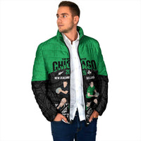 New Zealand and Ireland Rugby Custom Padded Jacket Chicago 2025 Go All Black Shamrocks - Polynesian Pride