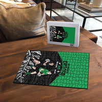 New Zealand and Ireland Rugby Puzzle Chicago 2025 Go All Black Shamrocks LT14 - Polynesian Pride
