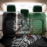 New Zealand and South Africa Rugby Custom Back Car Seat Cover Maori Tiki Fern Springboks Kente Pattern LT14 - Polynesian Pride
