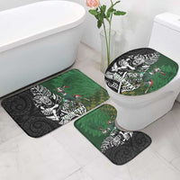 New Zealand and South Africa Rugby Custom Bathroom Set Maori Tiki Fern Springboks Kente Pattern LT14 - Polynesian Pride