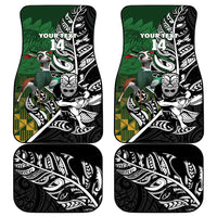 New Zealand and South Africa Rugby Custom Car Mats Maori Tiki Fern Springboks Kente Pattern LT14 - Polynesian Pride