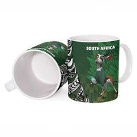 New Zealand and South Africa Rugby Ceramic Mug Maori Tiki Fern Springboks Kente Pattern LT14 - Polynesian Pride