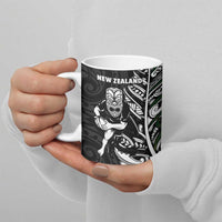 New Zealand and South Africa Rugby Ceramic Mug Maori Tiki Fern Springboks Kente Pattern LT14 - Polynesian Pride