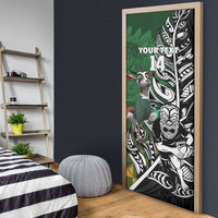New Zealand and South Africa Rugby Custom Door Cover Maori Tiki Fern Springboks Kente Pattern LT14 - Polynesian Pride