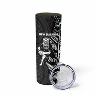 New Zealand and South Africa Rugby Skinny Tumbler Maori Tiki Fern Springboks Kente Pattern LT14 - Polynesian Pride