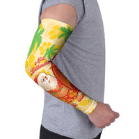 Aloha Hawaii Christmas Arm Sleeves Mele Kalikimaka Funny Santa Palaka Quilt Motifs LT14 - Polynesian Pride