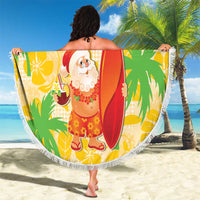 Aloha Hawaii Christmas Beach Blanket Mele Kalikimaka Funny Santa Palaka Quilt Motifs LT14 - Polynesian Pride