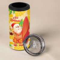 Aloha Hawaii Christmas 4 in 1 Can Cooler Tumbler Mele Kalikimaka Funny Santa Palaka Quilt Motifs LT14 - Polynesian Pride