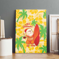 Aloha Hawaii Christmas Canvas Wall Art Mele Kalikimaka Funny Santa Palaka Quilt Motifs LT14 - Polynesian Pride