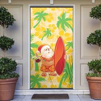 Aloha Hawaii Christmas Door Cover Mele Kalikimaka Funny Santa Palaka Quilt Motifs LT14 Yellow - Polynesian Pride