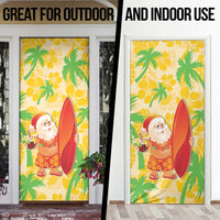 Aloha Hawaii Christmas Door Cover Mele Kalikimaka Funny Santa Palaka Quilt Motifs LT14 - Polynesian Pride