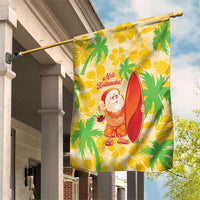 Aloha Hawaii Christmas Garden Flag Mele Kalikimaka Funny Santa Palaka Quilt Motifs LT14 House Flag Yellow - Polynesian Pride
