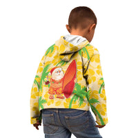 Aloha Hawaii Christmas Kid Hoodie Mele Kalikimaka Funny Santa Palaka Quilt Motifs LT14 - Polynesian Pride