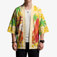 Aloha Hawaii Christmas Kimono Mele Kalikimaka Funny Santa Palaka Quilt Motifs LT14 - Polynesian Pride