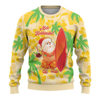 Aloha Hawaii Christmas Ugly Christmas Sweater Mele Kalikimaka Funny Santa Palaka Quilt Motifs LT14 - Polynesian Pride