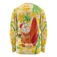 Aloha Hawaii Christmas Long Sleeve Shirt Mele Kalikimaka Funny Santa Palaka Quilt Motifs LT14 - Polynesian Pride