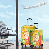 Aloha Hawaii Christmas Luggage Cover Mele Kalikimaka Funny Santa Palaka Quilt Motifs LT14 - Polynesian Pride