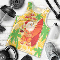Aloha Hawaii Christmas Men Tank Top Mele Kalikimaka Funny Santa Palaka Quilt Motifs LT14 - Polynesian Pride