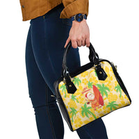 Aloha Hawaii Christmas Shoulder Handbag Mele Kalikimaka Funny Santa Palaka Quilt Motifs LT14 - Polynesian Pride