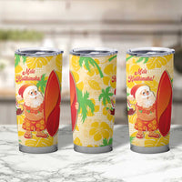 Aloha Hawaii Christmas Tumbler Cup Mele Kalikimaka Funny Santa Palaka Quilt Motifs LT14 - Polynesian Pride
