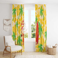Aloha Hawaii Christmas Window Curtain Mele Kalikimaka Funny Santa Palaka Quilt Motifs LT14 - Polynesian Pride
