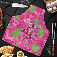 Aloha Hawaii Christmas Apron Mele Kalikimaka Chill Flamingo Palaka Quilt Motifs LT14 Pink - Polynesian Pride