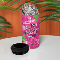 Aloha Hawaii Christmas 4 in 1 Can Cooler Tumbler Mele Kalikimaka Chill Flamingo Palaka Quilt Motifs LT14 - Polynesian Pride