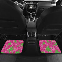 Aloha Hawaii Christmas Car Mats Mele Kalikimaka Chill Flamingo Palaka Quilt Motifs LT14 Set 2pcs - Back Pink - Polynesian Pride