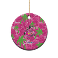 Aloha Hawaii Christmas Ceramic Ornament Mele Kalikimaka Chill Flamingo Palaka Quilt Motifs LT14 - Polynesian Pride