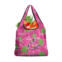 Aloha Hawaii Christmas Grocery Bag Mele Kalikimaka Chill Flamingo Palaka Quilt Motifs LT14 1-pack One Size Pink - Polynesian Pride