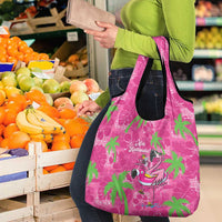 Aloha Hawaii Christmas Grocery Bag Mele Kalikimaka Chill Flamingo Palaka Quilt Motifs LT14 - Polynesian Pride