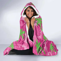 Aloha Hawaii Christmas Hooded Blanket Mele Kalikimaka Chill Flamingo Palaka Quilt Motifs LT14 - Polynesian Pride