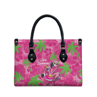 Aloha Hawaii Christmas Leather Bag Mele Kalikimaka Chill Flamingo Palaka Quilt Motifs LT14 - Polynesian Pride