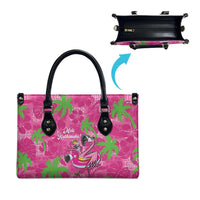 Aloha Hawaii Christmas Leather Bag Mele Kalikimaka Chill Flamingo Palaka Quilt Motifs LT14 - Polynesian Pride