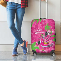 Aloha Hawaii Christmas Luggage Cover Mele Kalikimaka Chill Flamingo Palaka Quilt Motifs LT14 - Polynesian Pride