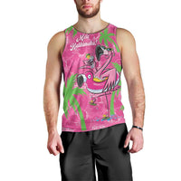 Aloha Hawaii Christmas Men Tank Top Mele Kalikimaka Chill Flamingo Palaka Quilt Motifs LT14 - Polynesian Pride