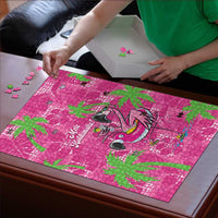 Aloha Hawaii Christmas Puzzle Mele Kalikimaka Chill Flamingo Palaka Quilt Motifs LT14 - Polynesian Pride