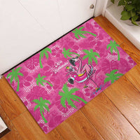 Aloha Hawaii Christmas Rubber Doormat Mele Kalikimaka Chill Flamingo Palaka Quilt Motifs LT14 - Polynesian Pride