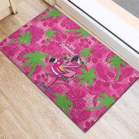 Aloha Hawaii Christmas Rubber Doormat Mele Kalikimaka Chill Flamingo Palaka Quilt Motifs LT14 - Polynesian Pride